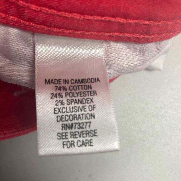 ELLE Women’s Cropped Jeans Size‎ 2 Pink Red Inseam 26” - Picture 6 of 9